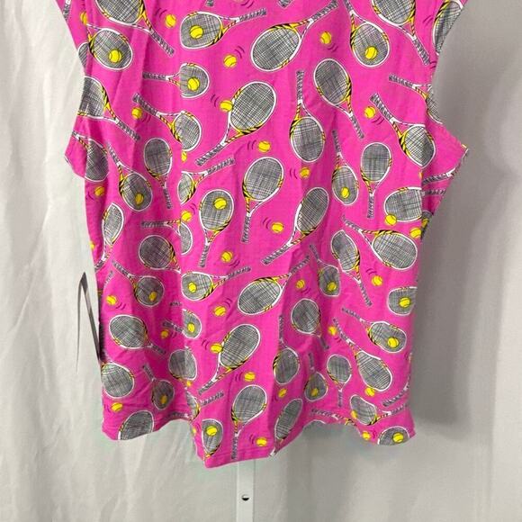 Ibkul Sleeveless Zip Polo Shirt Pink Small Tennis - Picture 9 of 10